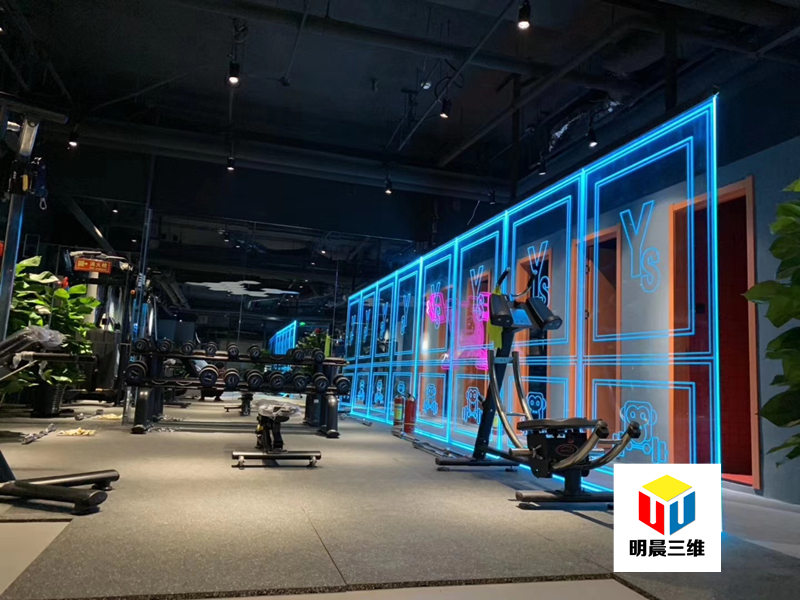 辦公室裝修藝術玻璃背景墻