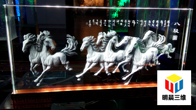 激光內雕玻璃在園林景觀的小品應用